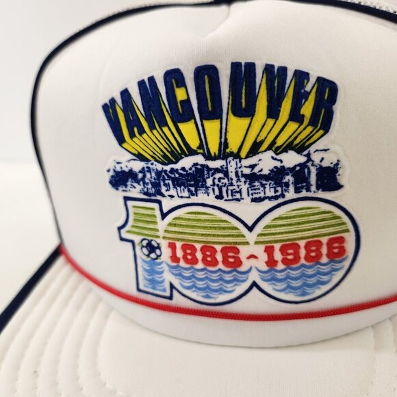 Vancouver 100 Years Anniversary Trucker Hat 1886-1986 - Picture 5 of 10